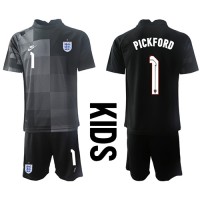 Otroški Nogometni dresi Anglija Jordan Pickford #1 Vratar Domači SP 2022 Kratek Rokav (+ Kratke hlače)